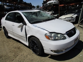 2007 TOYOTA COROLLA S WHITE 4DR 1.8L MT Z15989